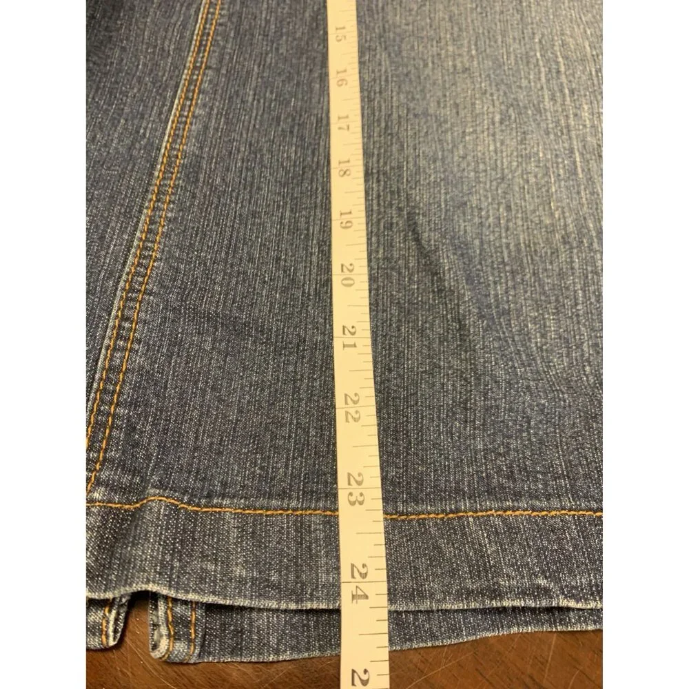 Baccini Cotton Denim A Line Midi Skirt Size 14 - Picture 7 of 8